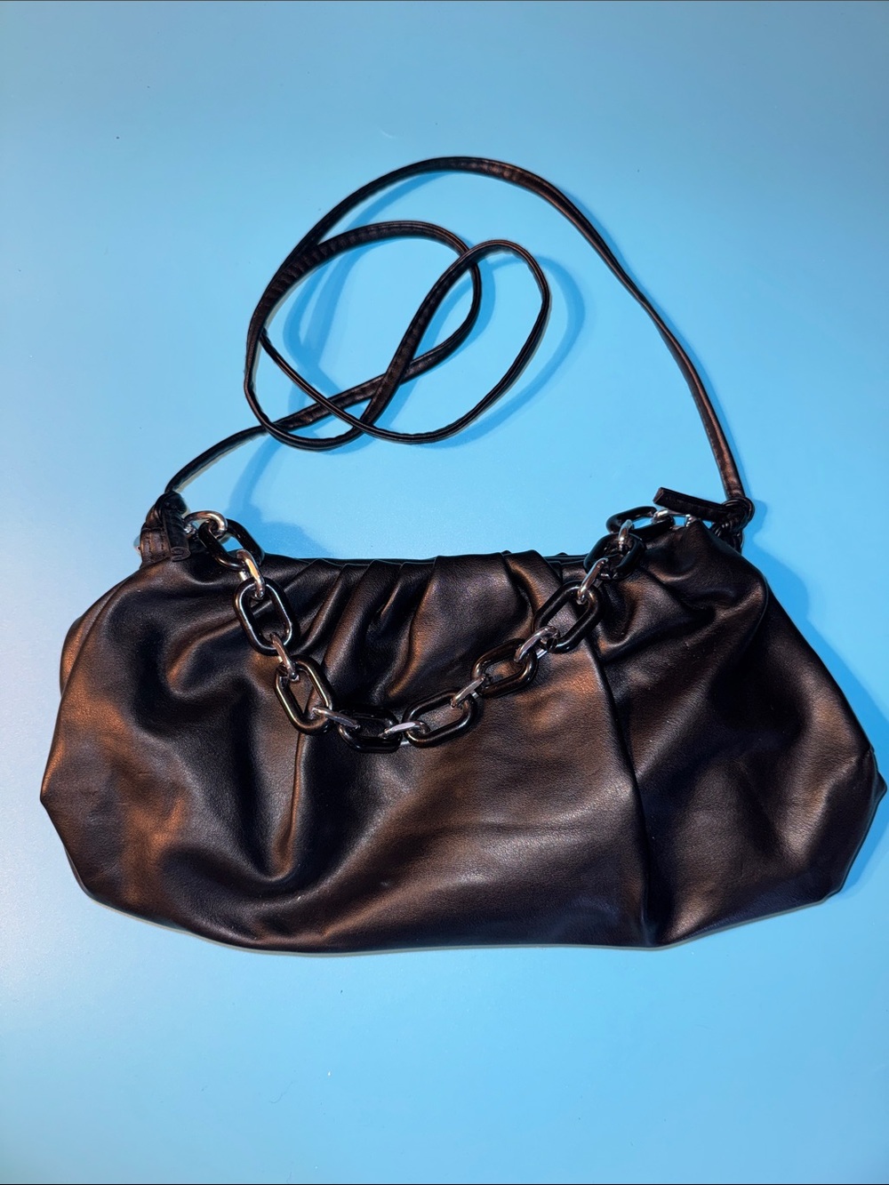 SHEIN Black Chain Accent Shoulder Bag Crossbody Bag New